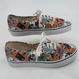 Vans Off the Wall Sneakers UNISEX Multicolor Boom Box Mixtape Cassette M8 W9.5